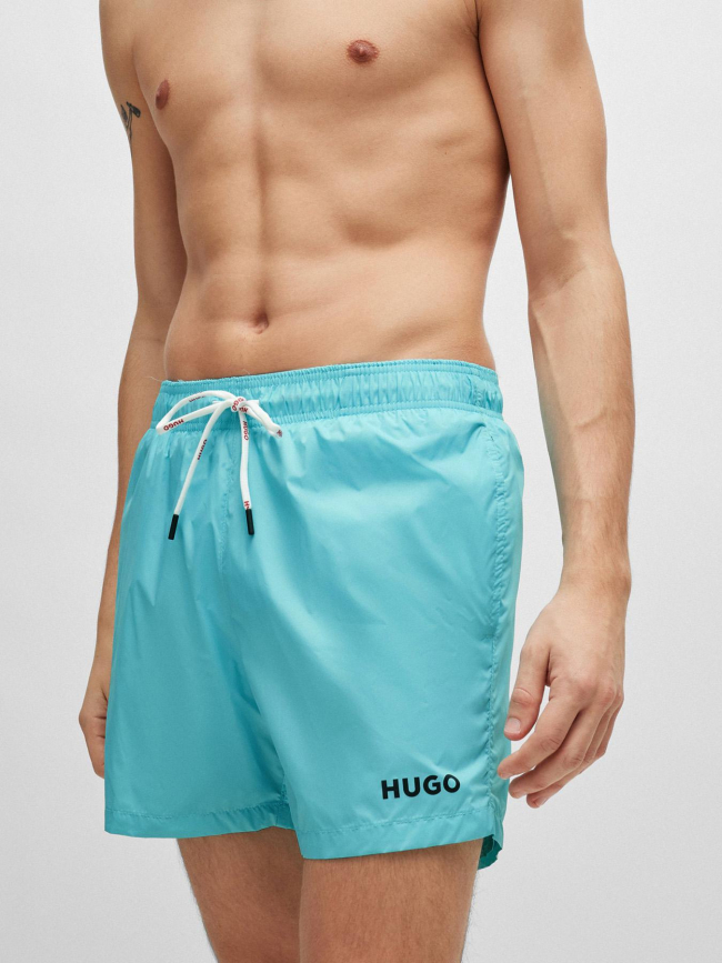 Short de bain uni haiti bleu turquoise homme - Hugo