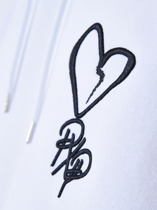 Sweat à capuche coeur logo blanc homme - Project x Paris