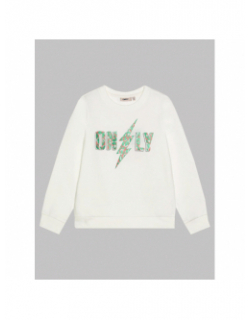 Sweat kogruna motif animal blanc fille - Only