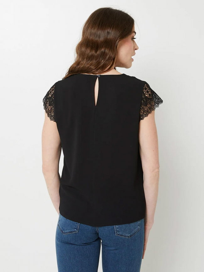 T-shirt col v marika noir femme - Only