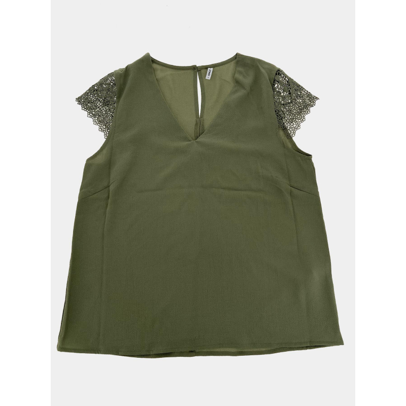 T-shirt col v marika vert femme - Only