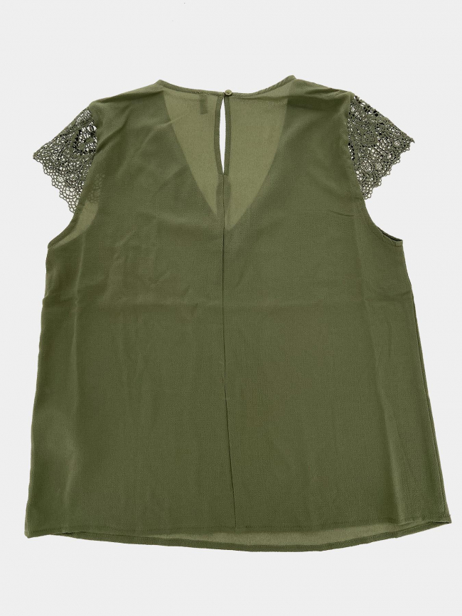 T-shirt col v marika vert femme - Only