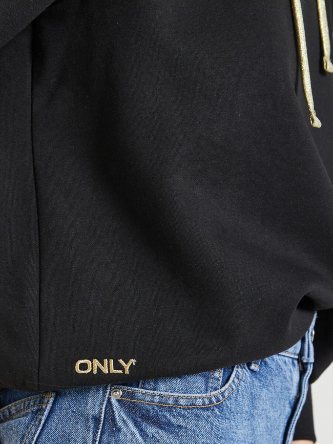 Sweat à capuche coeur noli noir femme - Only