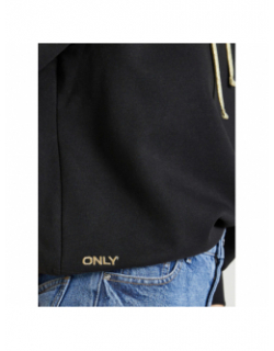 Sweat à capuche coeur noli noir femme - Only