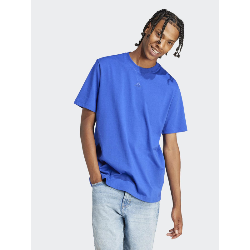 T-shirt manches courtes loose fit bleu homme - Adidas