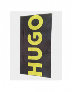 Serviette de bain large logo gris vert - Hugo