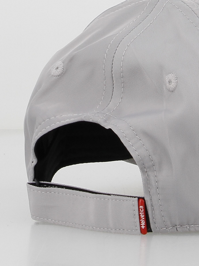 Casquette argentée logo gris - Helvetica