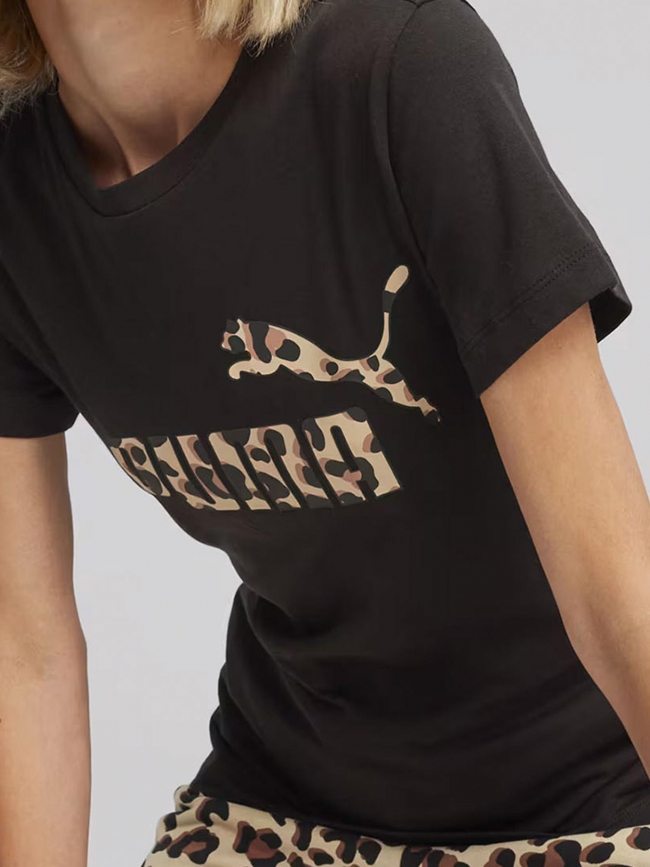 T-shirt essential animal graf noir femme - Puma