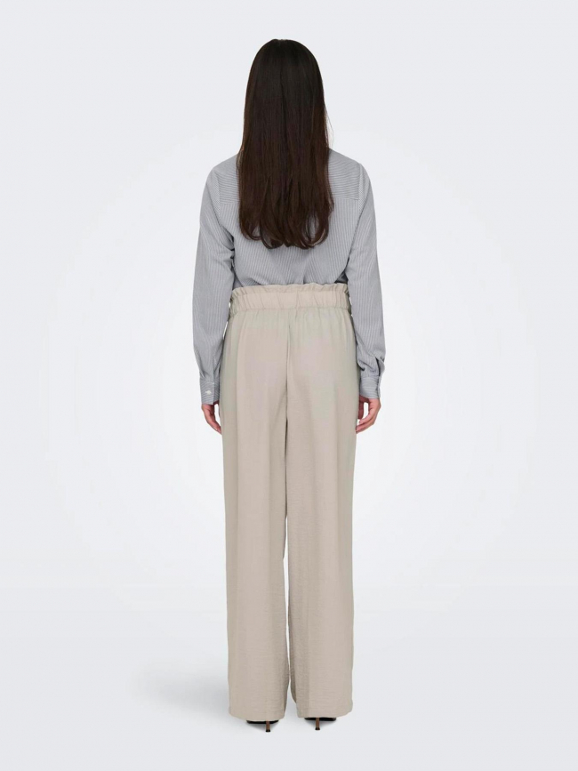 Pantalon fluide ample divya beige femme - Jacqueline De Yong
