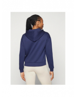 Sweat à capuche crop lounge bleu marine femme - Only Play