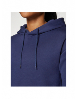 Sweat à capuche crop lounge bleu marine femme - Only Play