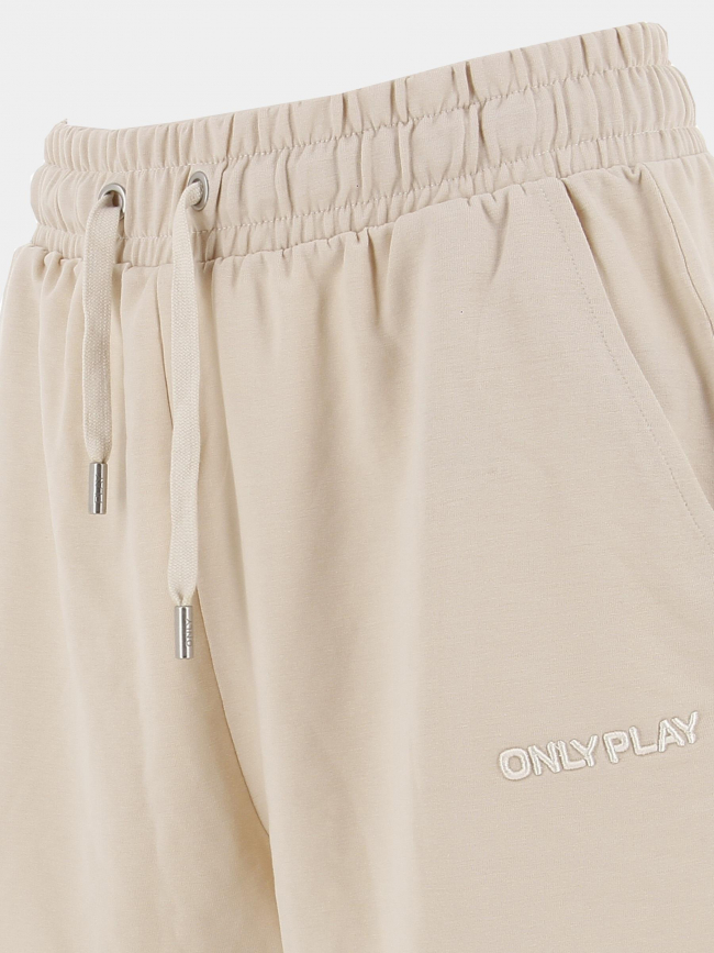 Short loose frei logo beige femme - Only Play