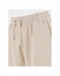 Short loose frei logo beige femme - Only Play