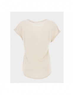 T-shirt loose frei logo beige femme - Only Play
