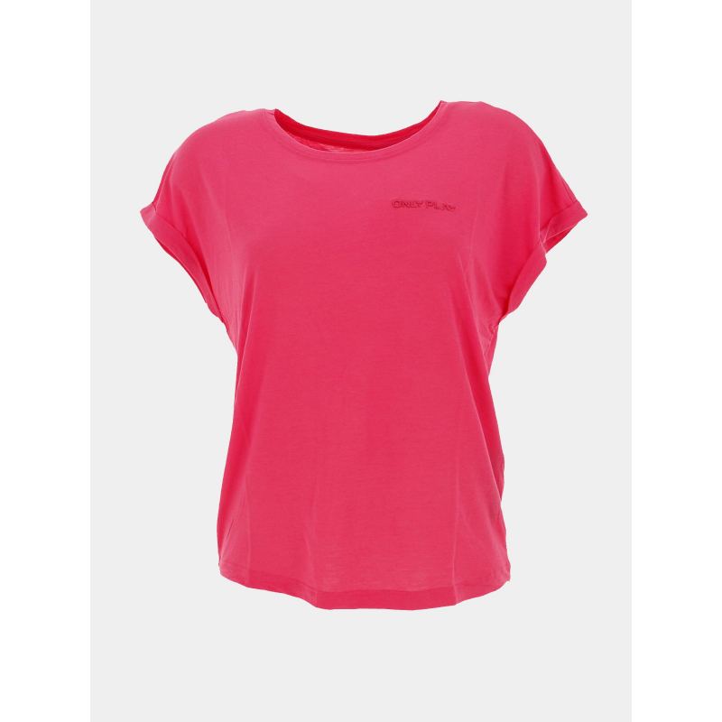 T-shirt loose frei logo rose femme - Only Play