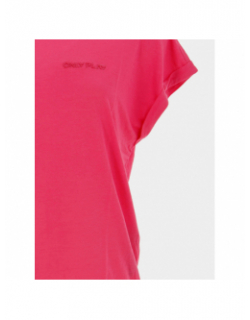 T-shirt loose frei logo rose femme - Only Play