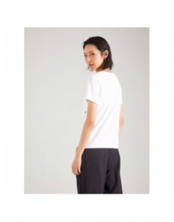 T-shirt coeur brodé ketty blanc femme - Only