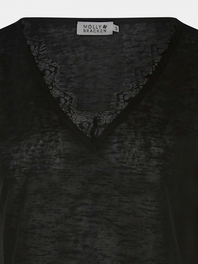 T-shirt loose noir femme - Molly Bracken