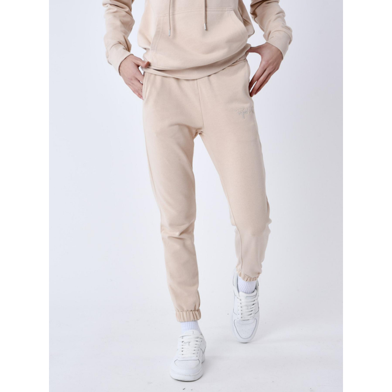 Pantalon de Jogging signature logo beige femme - Project X Paris