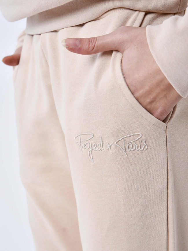 Pantalon de Jogging signature logo beige femme - Project X Paris