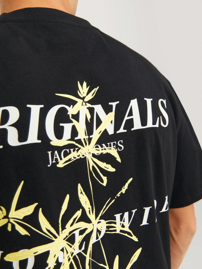 T-shirt lafayette flower noir homme - Jack & Jones