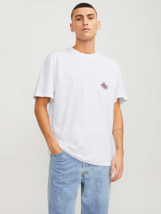 T-shirt lafayette flower blanc homme - Jack & Jones