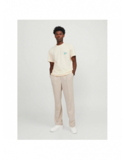 T-shirt lafayette flower beige homme - Jack & Jones