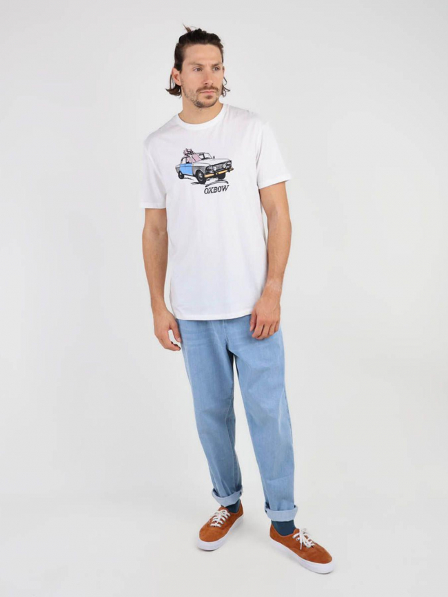 T-shirt imprimés taviri blanc homme - Oxbow