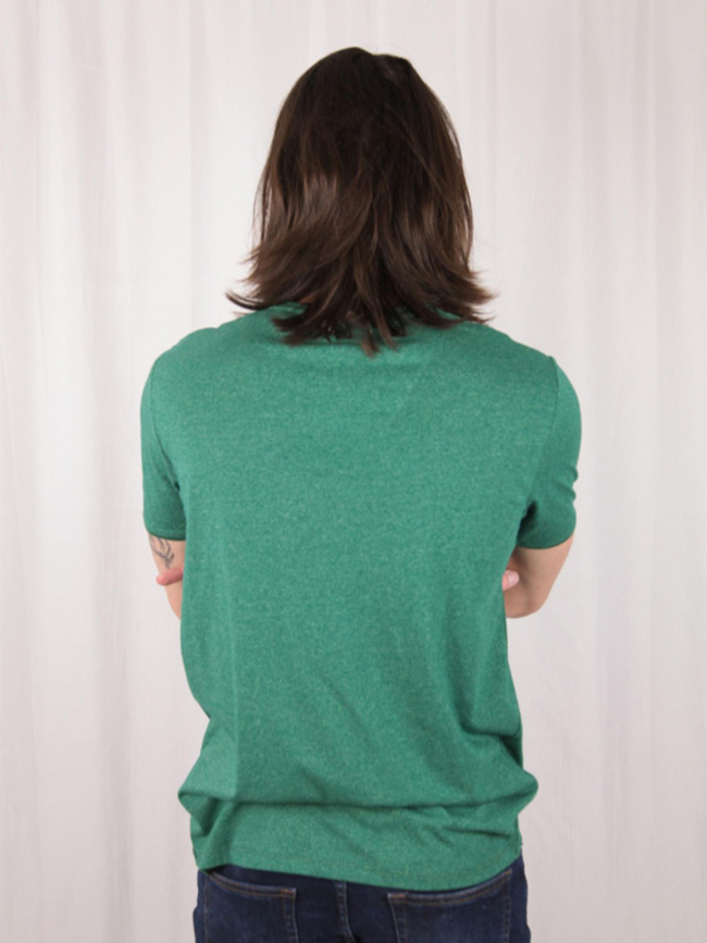T-shirt col v tadeg chiné vert homme - Benson & Cherry
