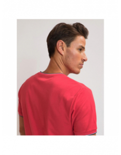 T-shirt col v tarak rouge homme - Benson & Cherry
