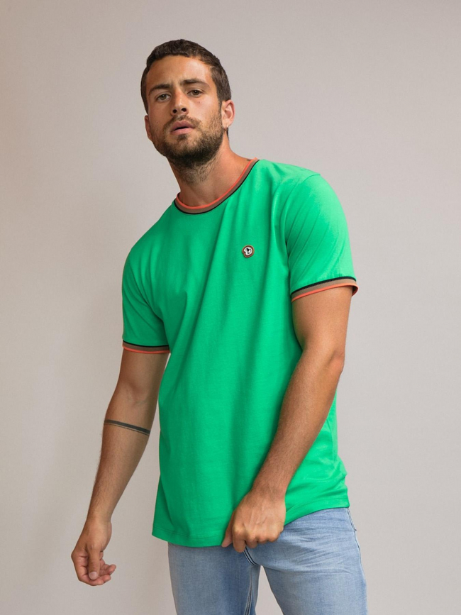 T-shirt uni thurel vert homme - Benson & Cherry