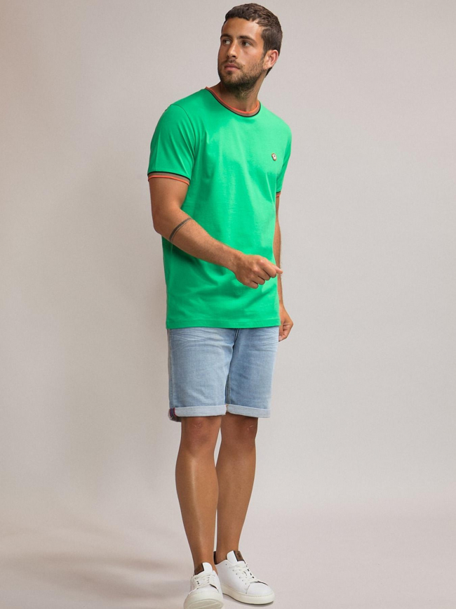 T-shirt uni thurel vert homme - Benson & Cherry