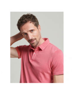 Polo uni jersey rouge homme - Superdry
