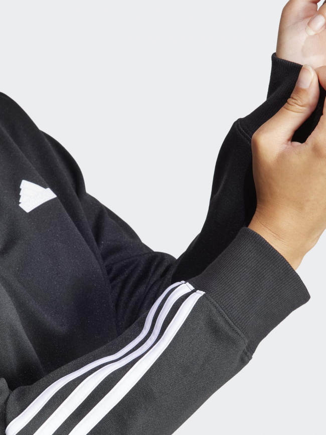 Sweat à boutons 3 bandes noir femme - Adidas