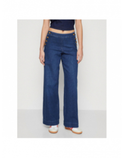 Jean large madison taille haute bleu femme - Only