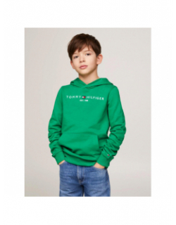 Sweat à capuche essential logo vert enfant -Tommy Hilfiger