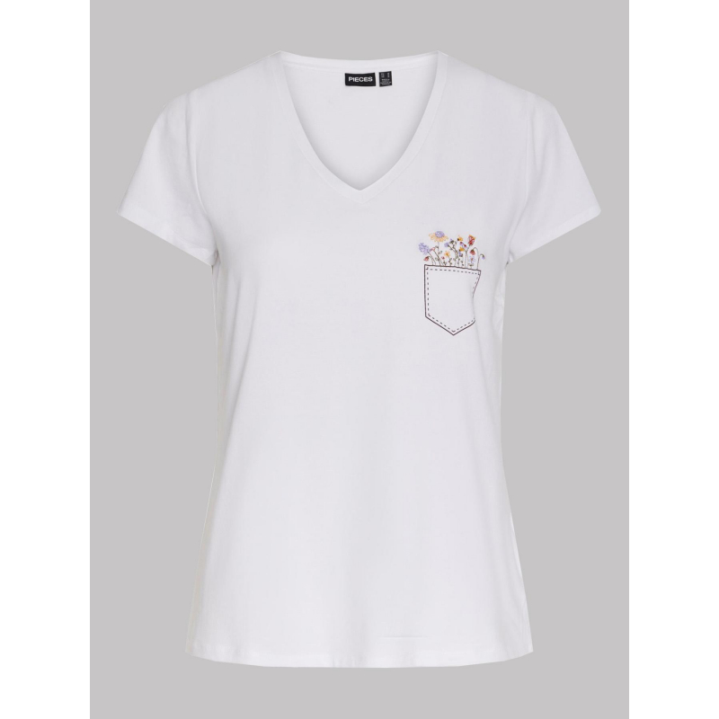 T-shirt merina blanc femme - Pieces