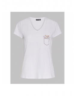 T-shirt merina blanc femme - Pieces