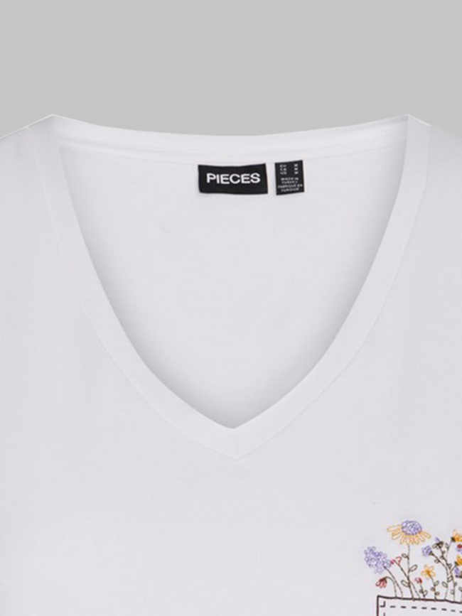 T-shirt merina blanc femme - Pieces