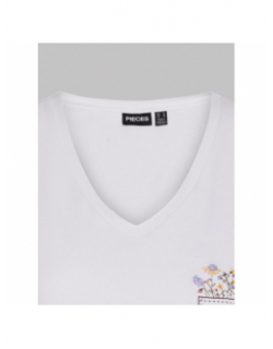 T-shirt merina blanc femme - Pieces