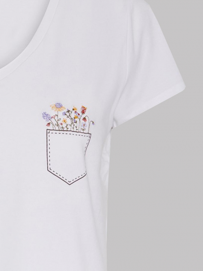 T-shirt merina blanc femme - Pieces