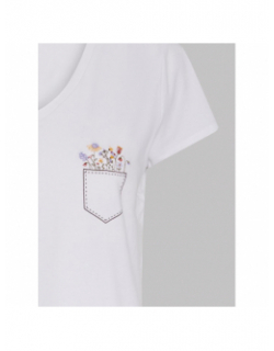 T-shirt merina blanc femme - Pieces