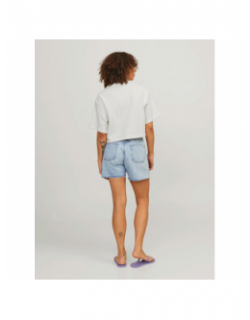 T-shirt crop linie beige femme - JJXX