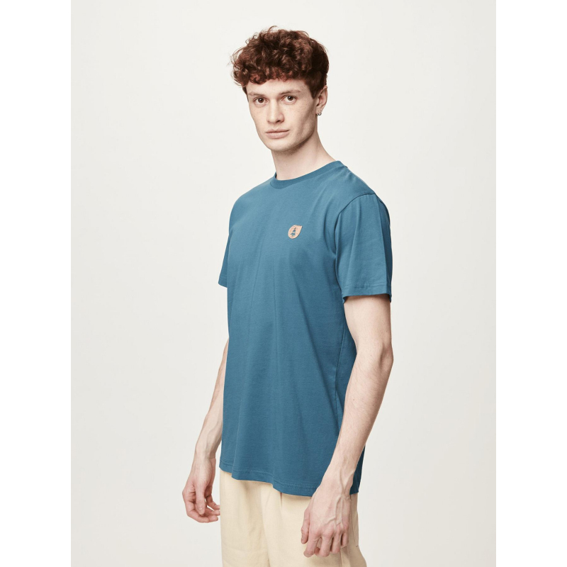T-shirt uni mini logo liège lil bleu homme - Picture