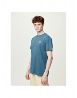T-shirt uni mini logo liège lil bleu homme - Picture