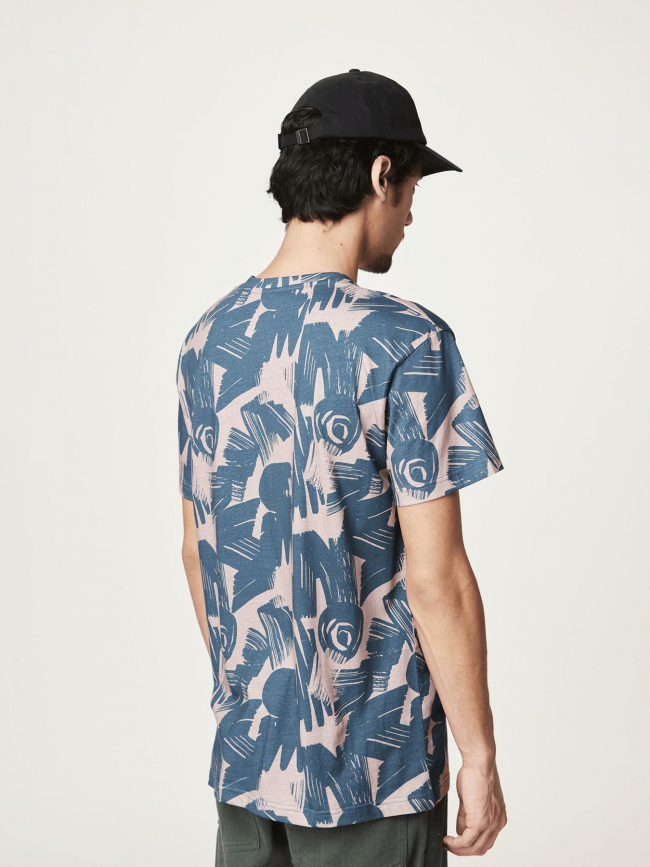 T-shirt imprimés slab pacific coast bleu rose homme - Picture