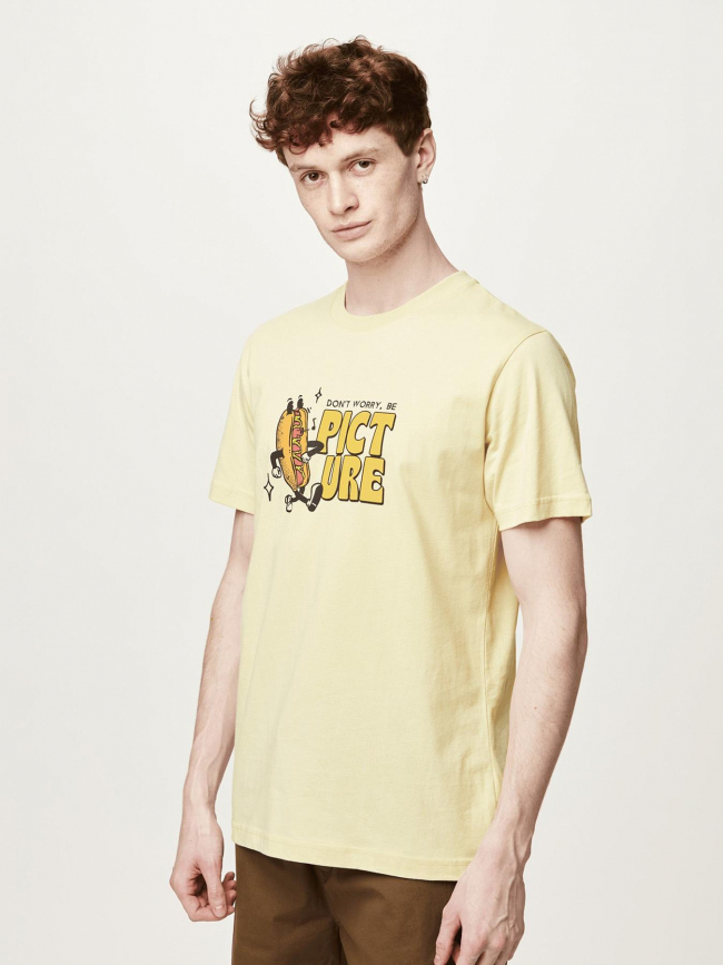 T-shirt basement imprimé don't worry beige homme - Picture