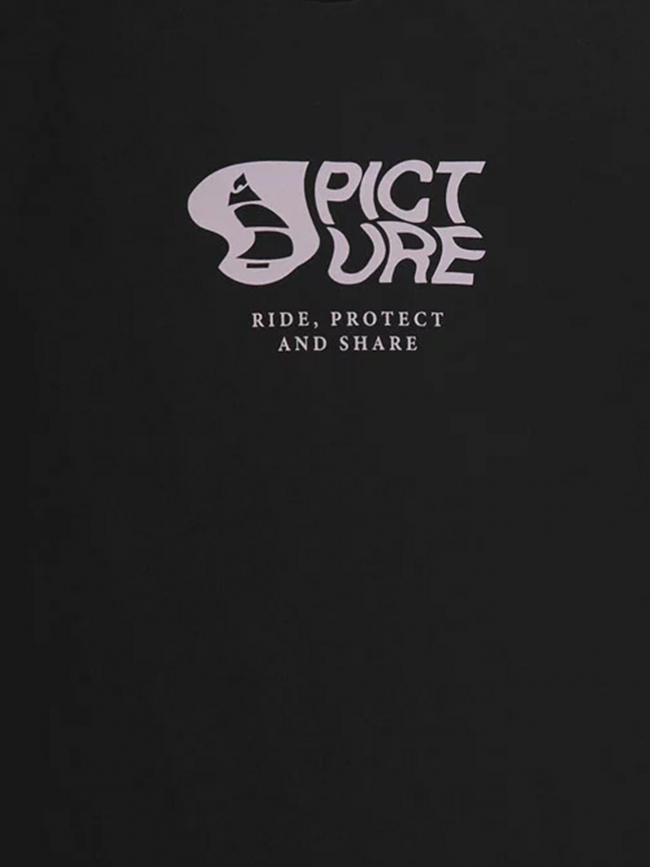 T-shirt logo basement noir violet homme - Picture