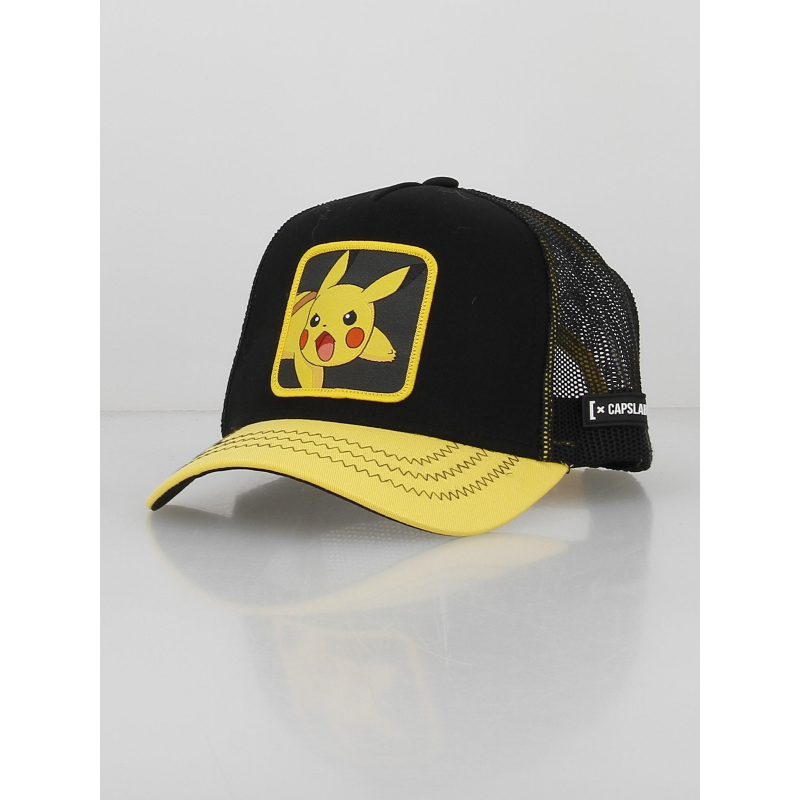 Casquette trucker pikachu noir jaune - Capslab