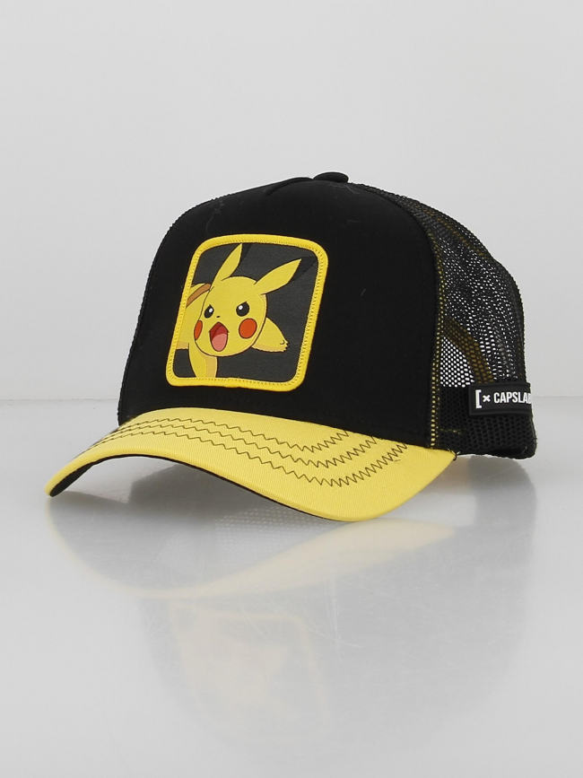 Casquette trucker pikachu noir jaune - Capslab